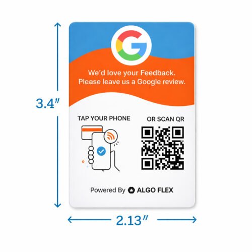 google review Tap Card business card size algo flex