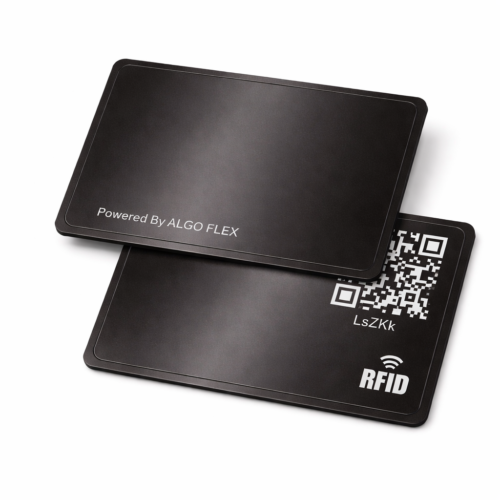 Black metallic business card