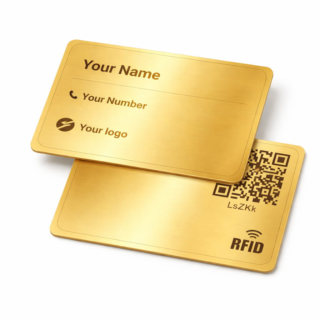 Custom Metallic Gold Business Card
