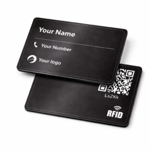 Custom Metallic Black Matte Business Card