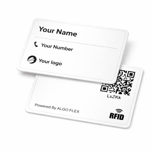 Custom White business card