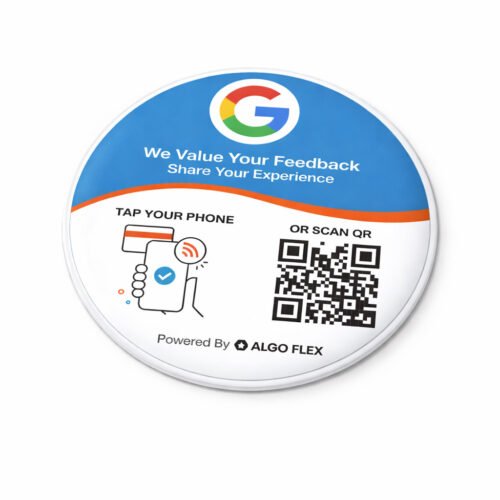 Google Review Circle Table Sticker algo flex