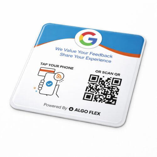 Google Review Square Table Sticker algo flex