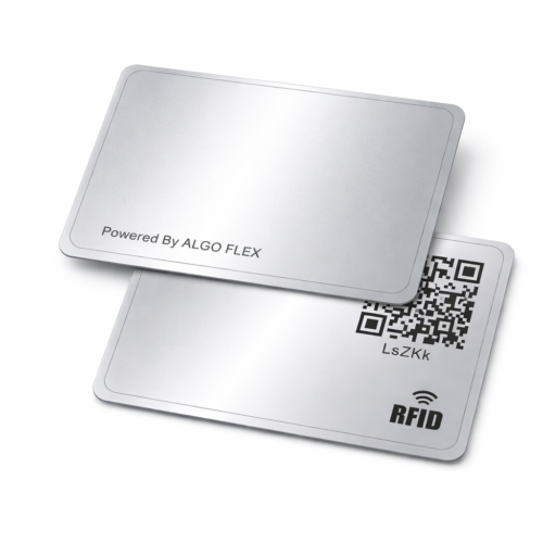 Silver metallic business card