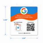 Google Review Square Plate