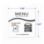 Menu Square Table Stickers